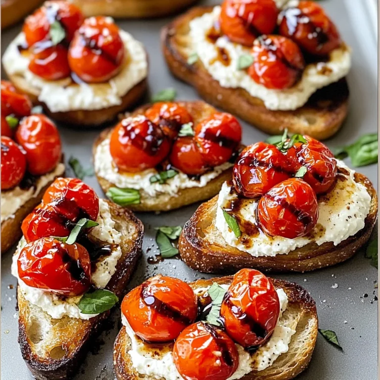 Ricotta Bruschetta with Roasted Tomatoes