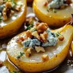 Roasted Pears with Blue Cheese, Walnuts and Honey Recipe