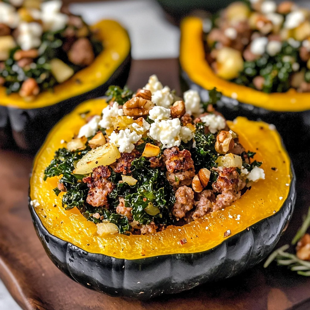 Sausage-Stuffed Acorn Squash