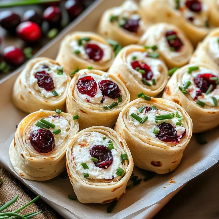 Savory Christmas Cranberry Roll Ups