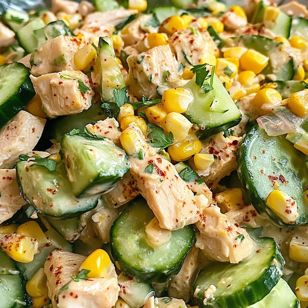 Street Corn Creamy Cucumber Salad