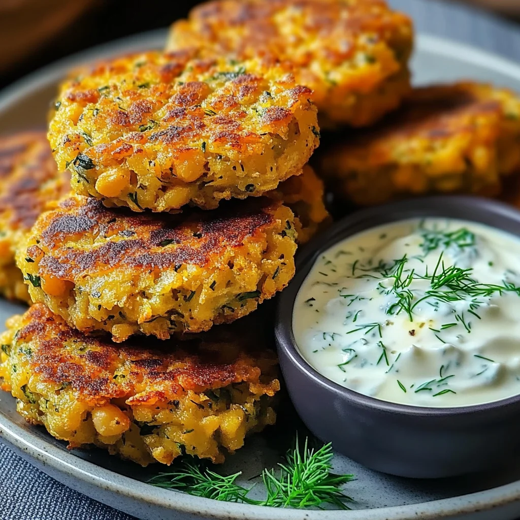 Ultimate Mediterranean Lemon Chickpea Patties with Yogurt Sauce