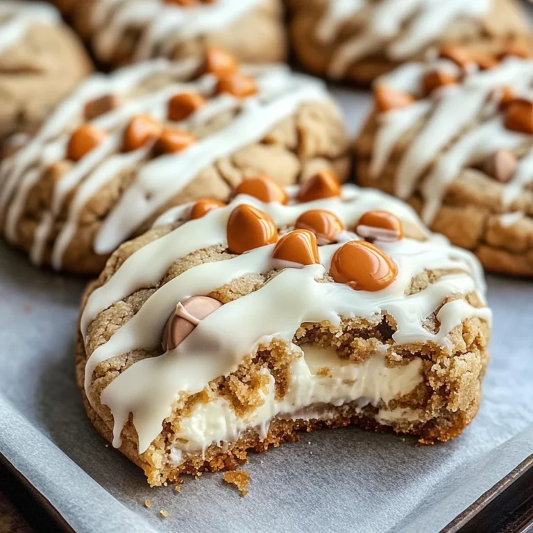 White Chocolate Reese’s Cheesecake Cookies